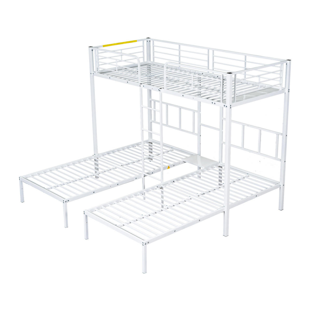 ETAGENBETT Eisen 90/200 cm Weiß - Weiß, Metall - Raumix
