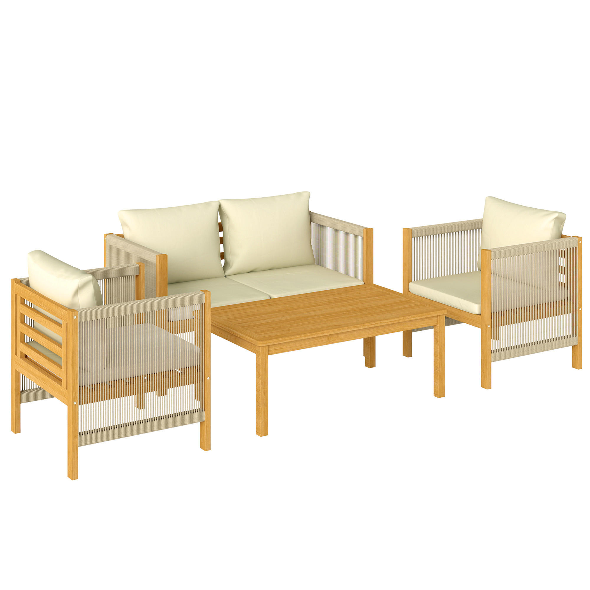 Outsunny Balkonmöbel-Set Beige