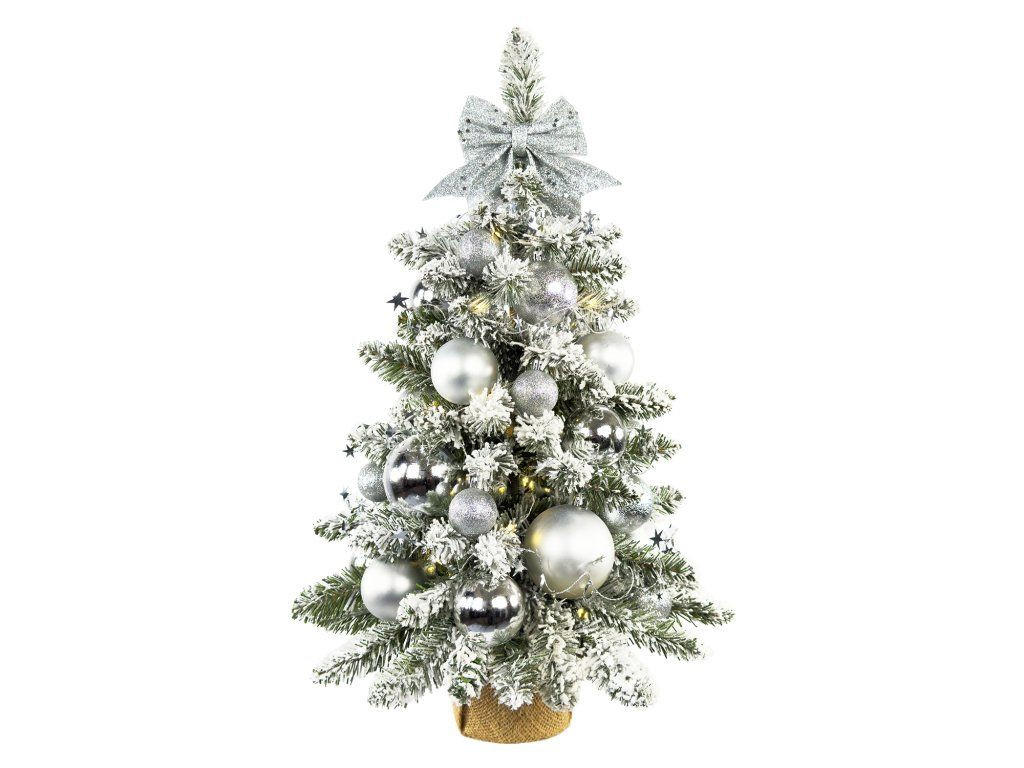 Laalu Weihnachtsbaum Weiß, Silber 60 cm