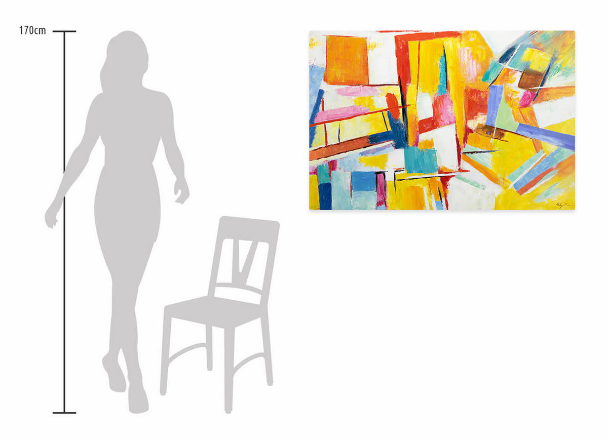 ACRYLBILD HANDGEMALT 120/80 cm - Multicolor, Holz/Textil (120/80cm) - KUNSTLOFT