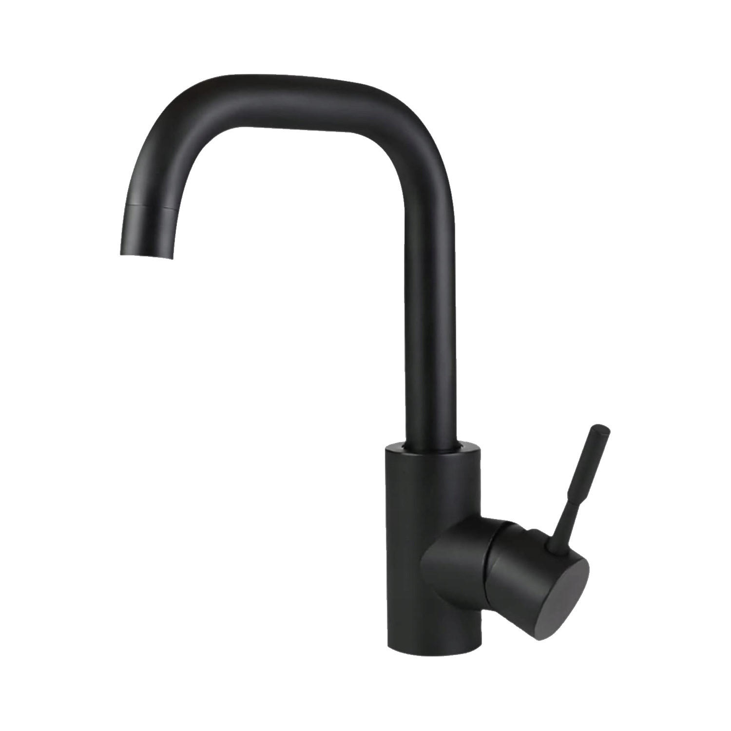 WASCHTISCHARMATUR Nora - Schwarz, Metall (6/24/24cm) - Nettlife
