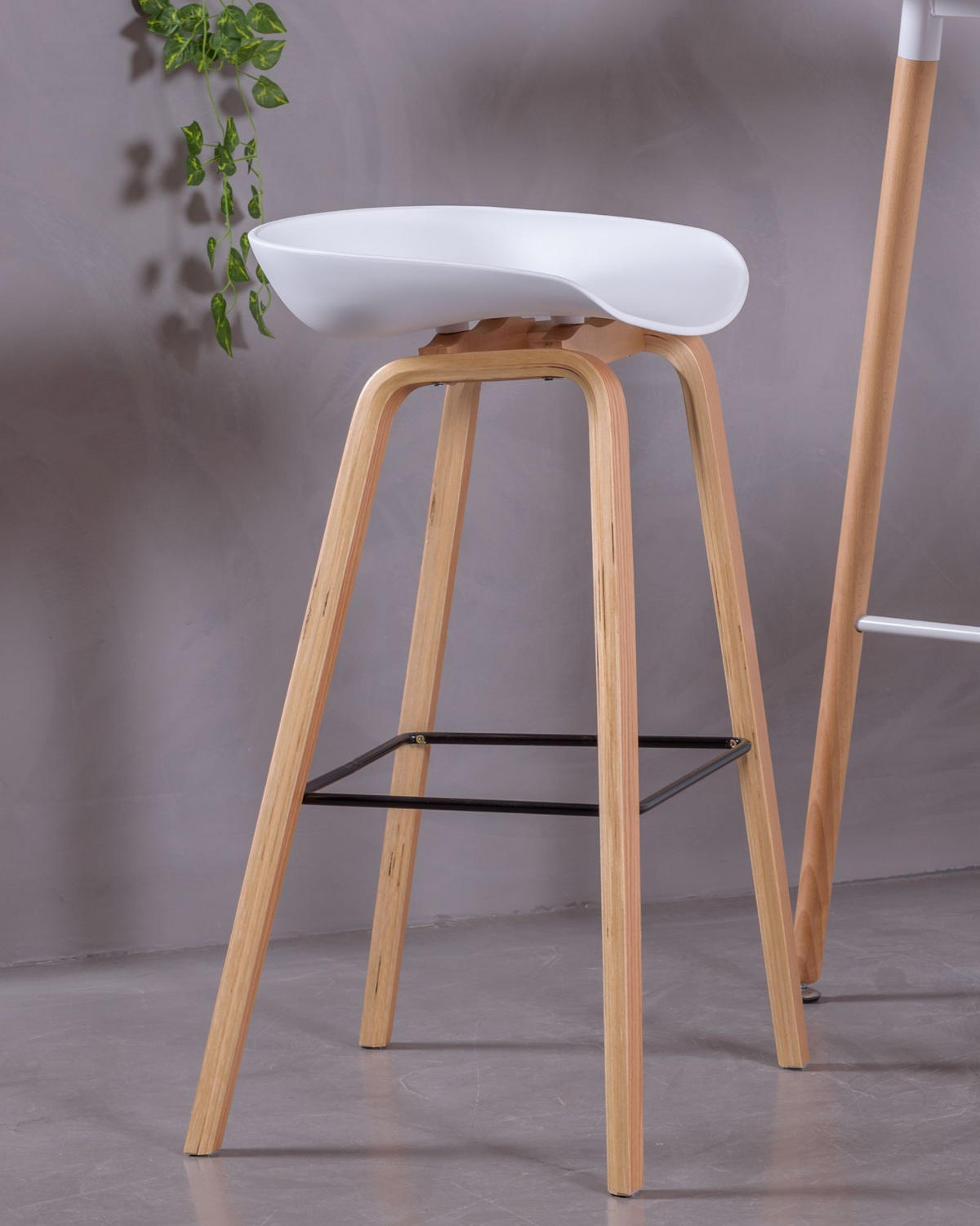 HOCKER Kunststoff Weiß - Weiß, Kunststoff (54/83/45cm) - Nest Dream
