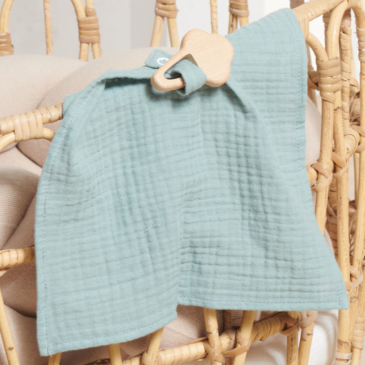 KUSCHELTUCH Schnullertuch Musselin Schmusetuch Geburtsgeschenk - Mintgrün, Textil (30/1/30cm) - nordic coast company