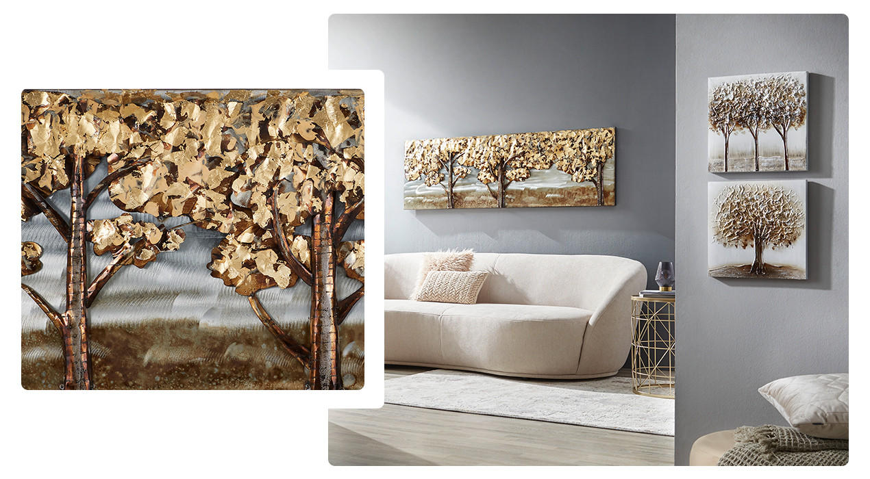 Metallbilder im Wohnzimmer - Rustikal und Extravagant