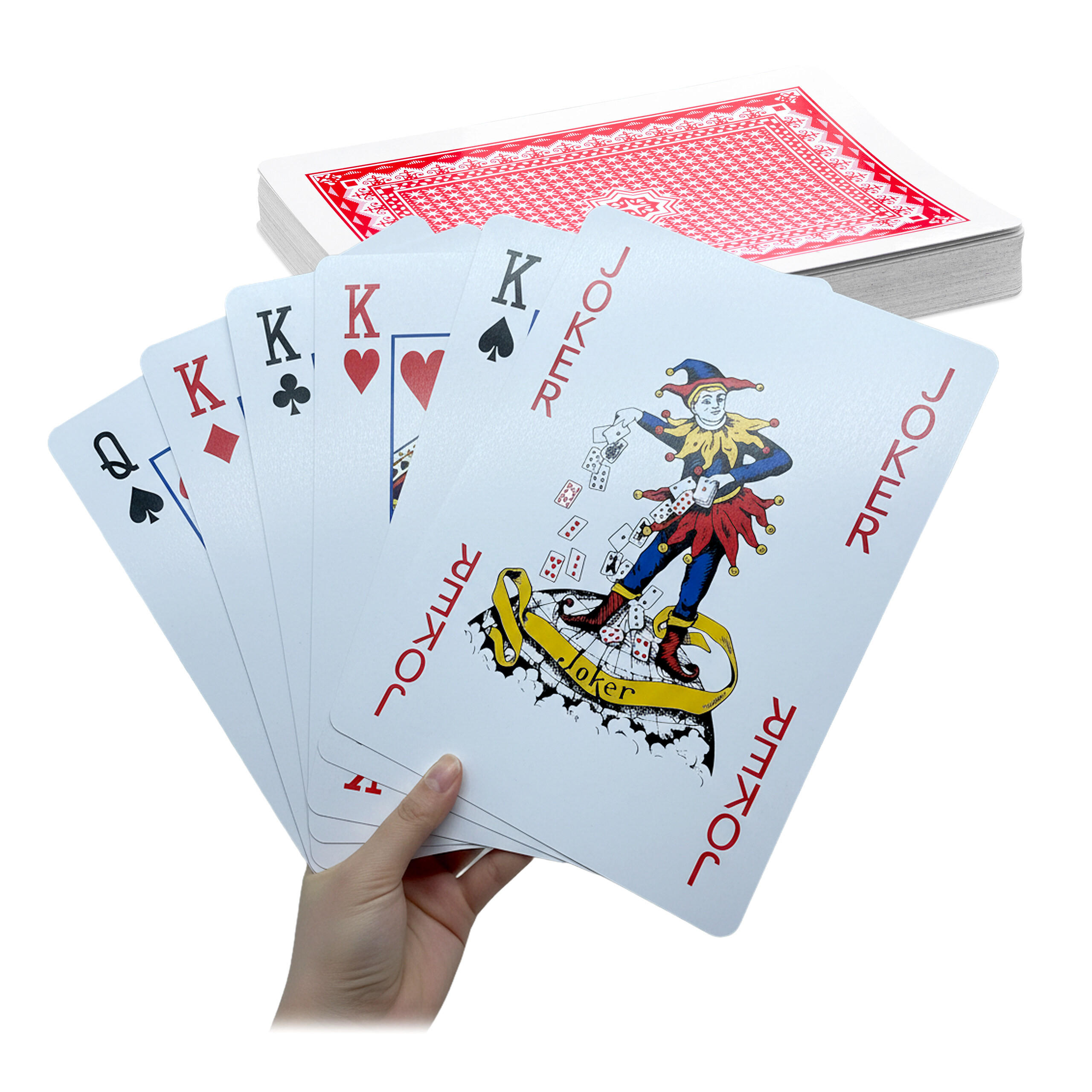 54XJUMBO-SPIELKARTEN - Multicolor, Papier (21/0.1cm) - Relaxdays