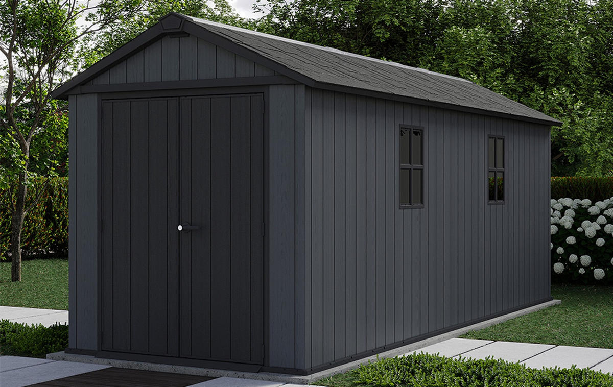 GARTENHAUS Newton - Grau, Kunststoff (230/246/539cm) - Keter