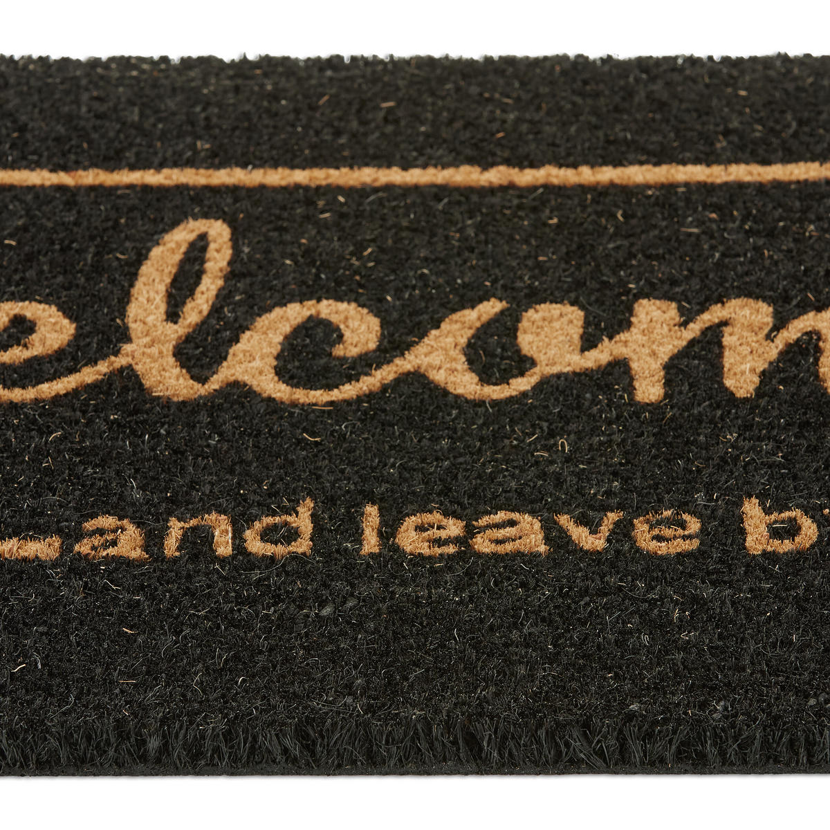 FUSSMATTE - Schwarz, Kunststoff/Textil (60/40cm) - Relaxdays