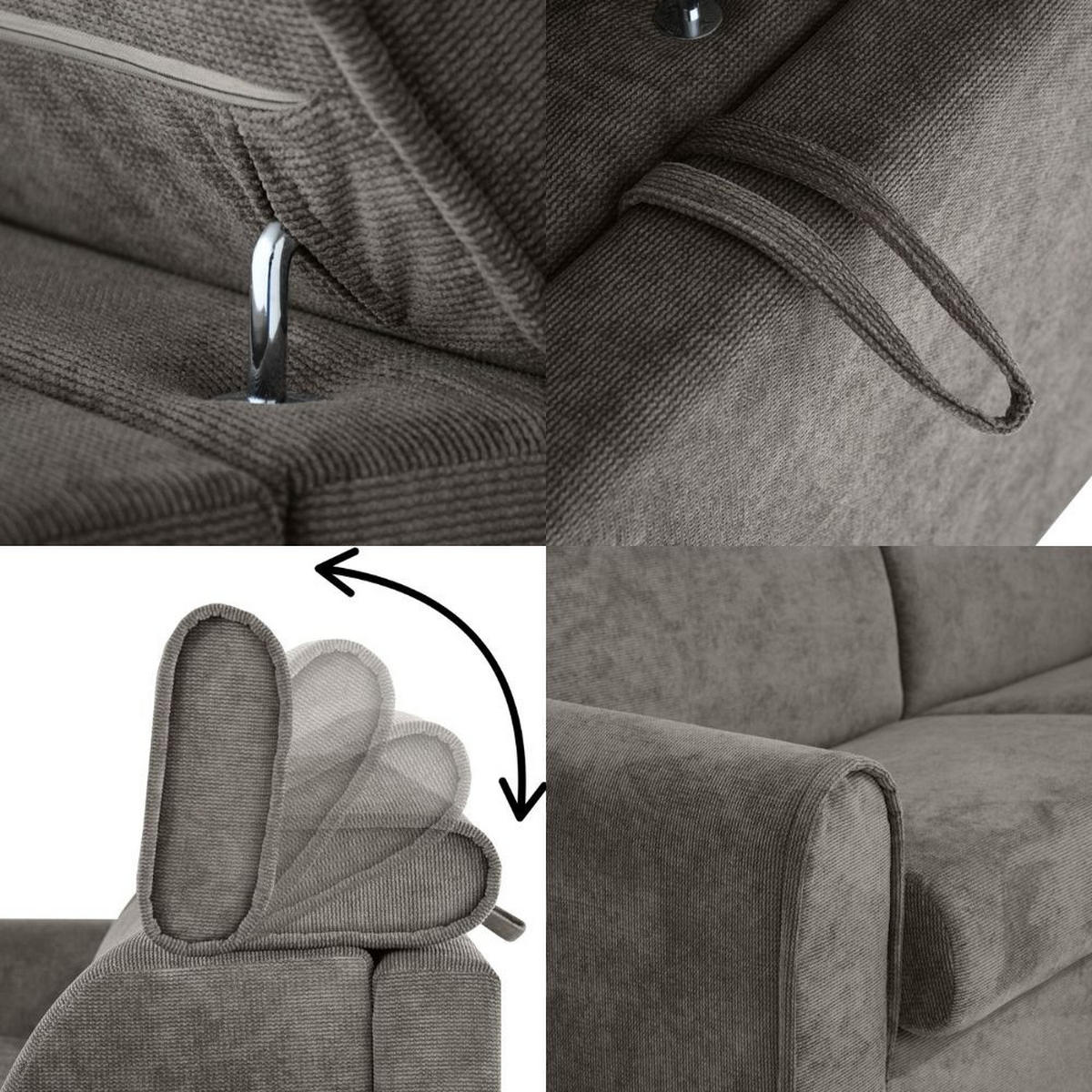 SCHLAFSOFA Pavarti mit italienischem Gestell, 160x195, Braun - Schwarz/Braun, Holzwerkstoff/Textil (214/88/100cm) - Beautysofa