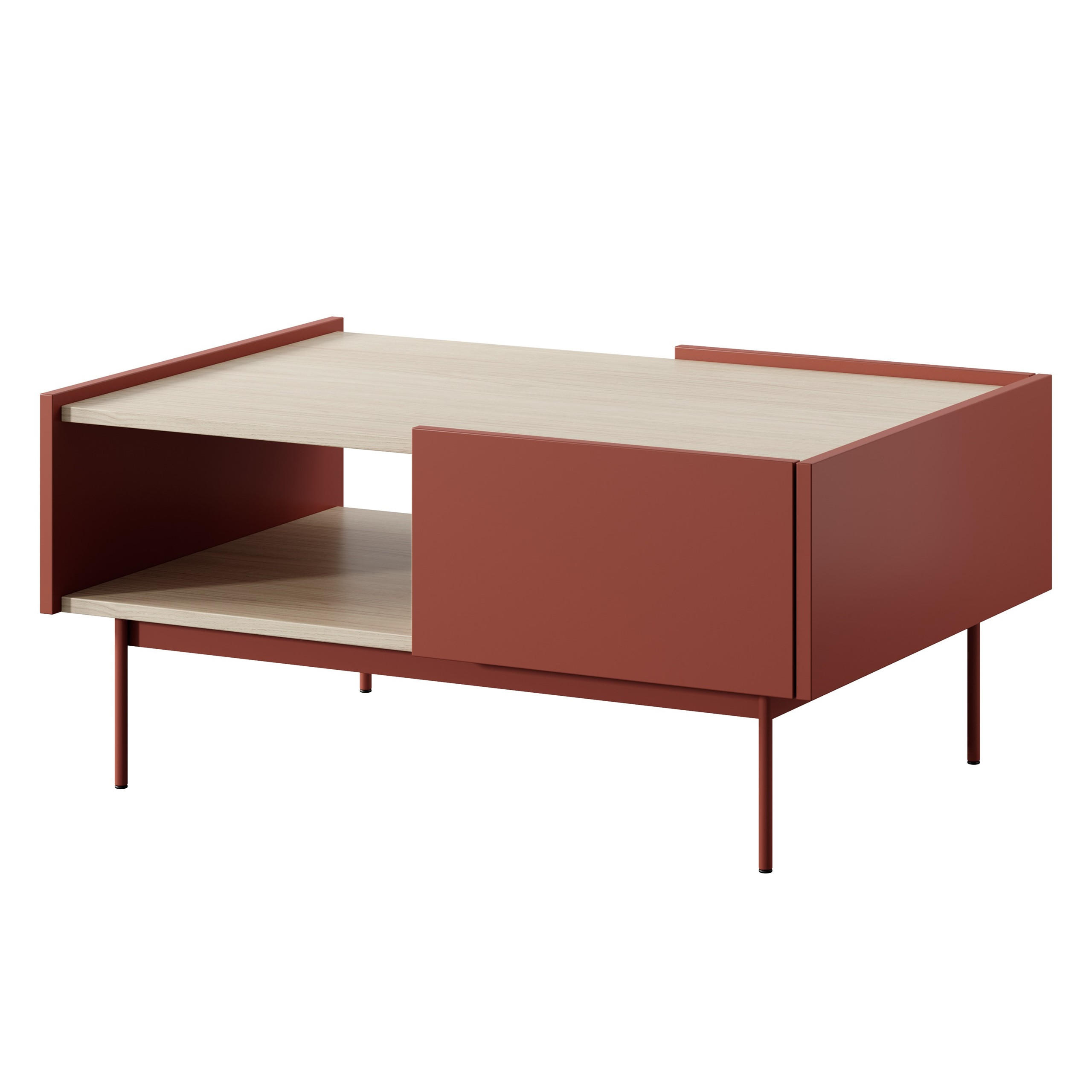 COUCHTISCH COLORE 97/45/65 cm Rot - Rot, Holzwerkstoff (65/97/45cm) - MASSENO