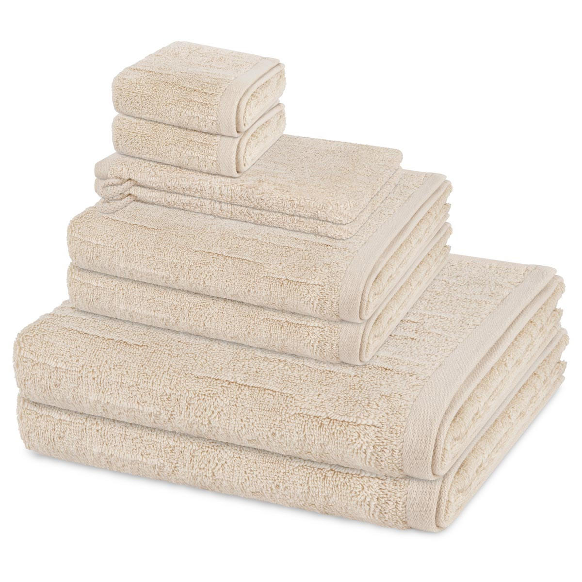 FROTTIERSET Premium 8-teilig - Beige, Textil (50/100cm) - Ross