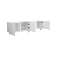 TV-ELEMENT 180.5/38/50 cm Weiß mit 4 Türen - Weiß, Holz (180.5/50/38cm) - Oxeza