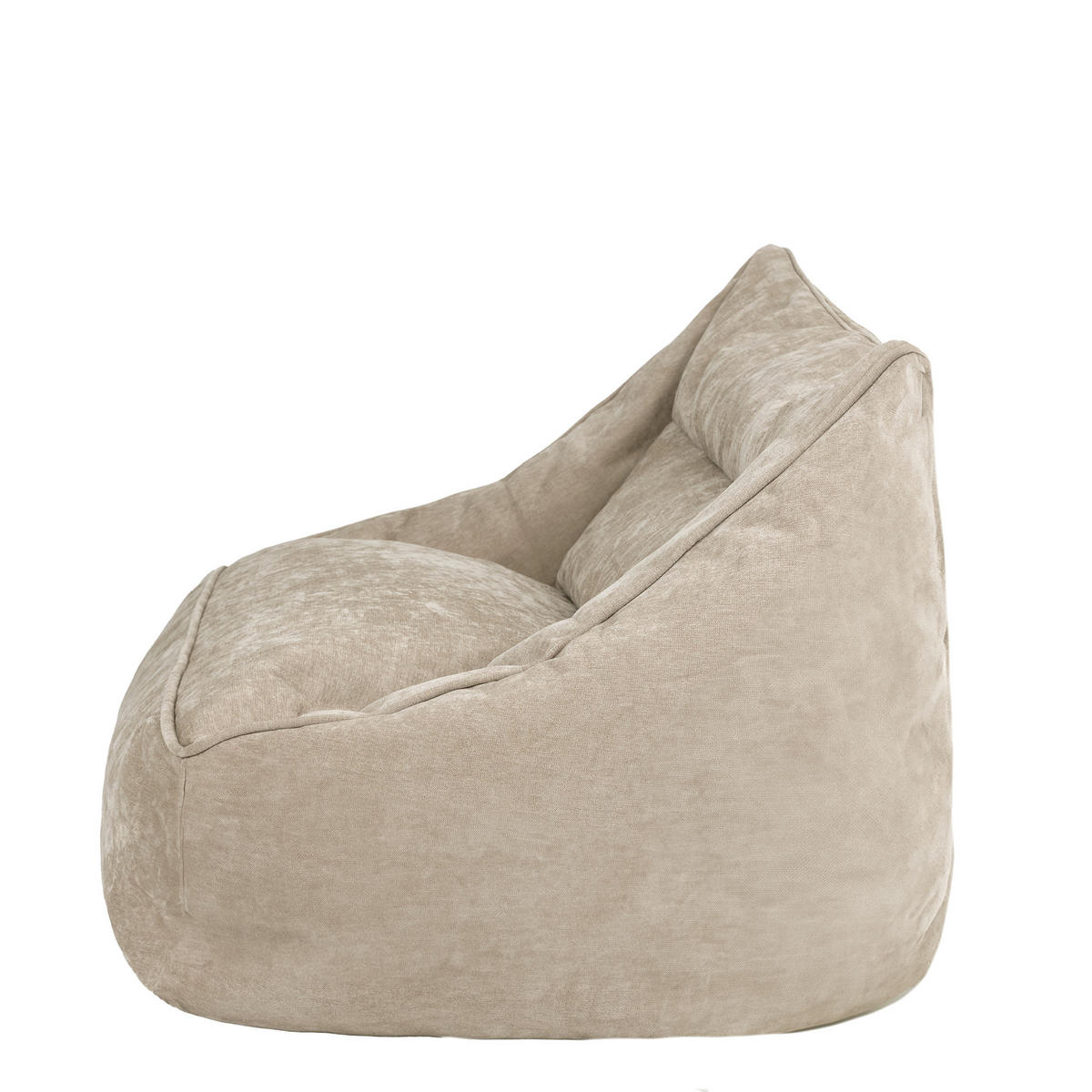 SITZSACK Sofa Chenille Cecilia - Beige, Kunststoff/Textil (160/70/93cm) - icon