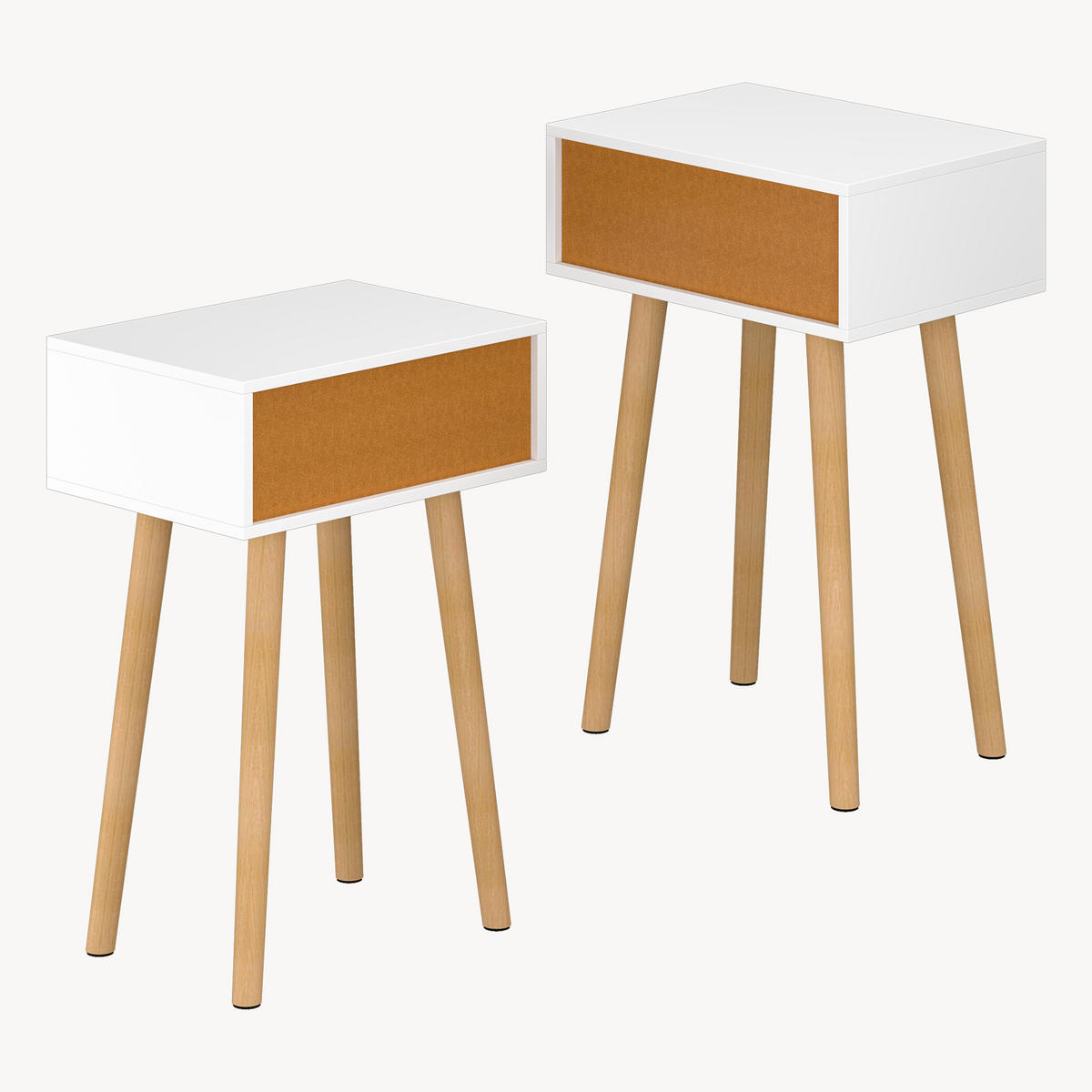 BEISTELLTISCH-SET 2 TLG. Östersund - Eichefarben/Naturfarben, Holz/Holzwerkstoff (29.5/40/60cm) - [en.casa]