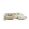 ECKSOFA Megan In Poso - Creme, Holzwerkstoff/Textil (331/165cm) - Fun Möbel