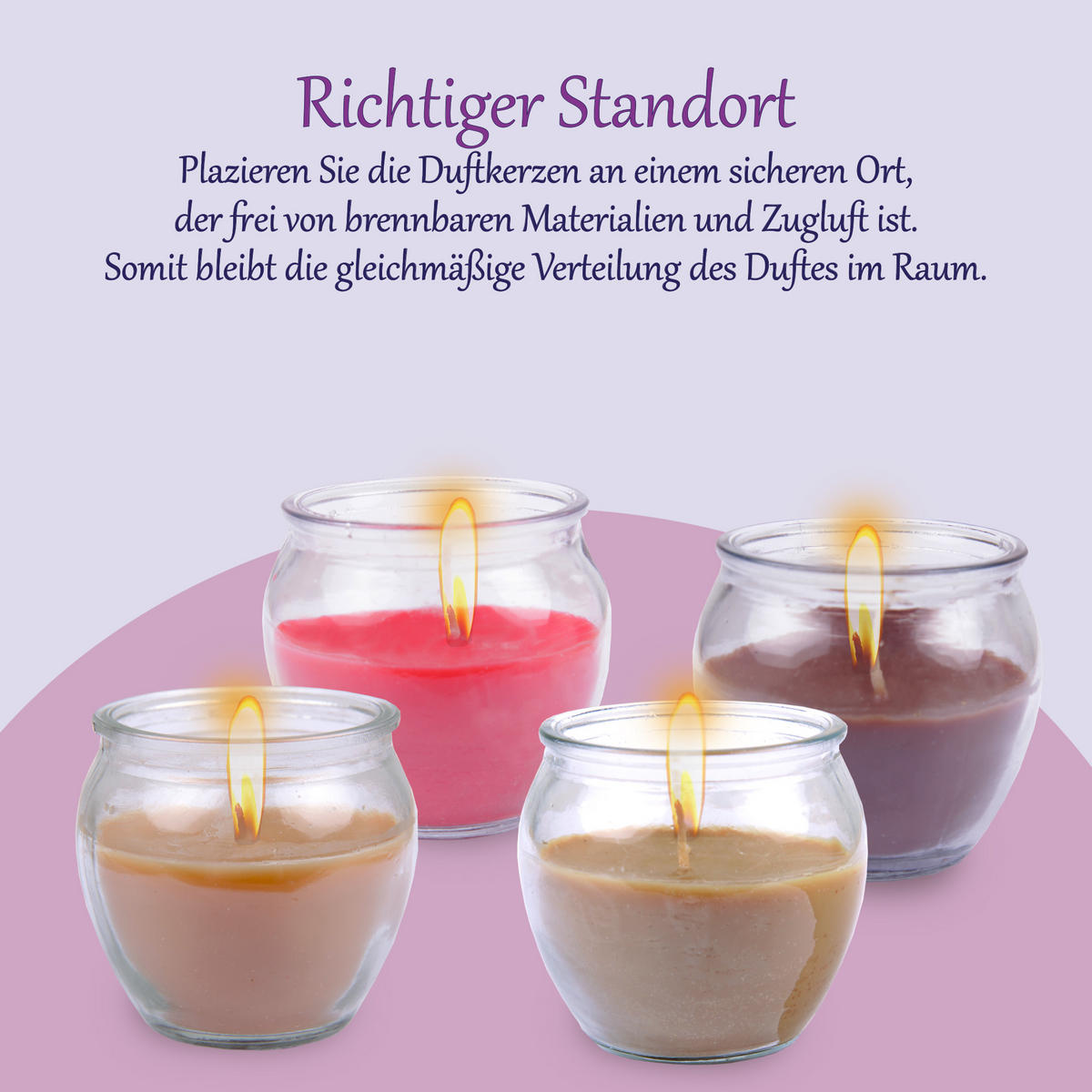 DUFTKERZEN "Selection" - 4 Kerzen im Mix Bakery - Multicolor/Kirschrot, Naturmaterialien (5.8/6cm)