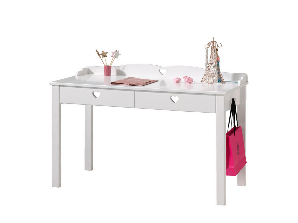 COMPUTERTISCH Kamila 130x60x85 Arbeitstisch MDF Weiß - Weiß, Holzwerkstoff (137/42/85cm) - 58aufmkessel
