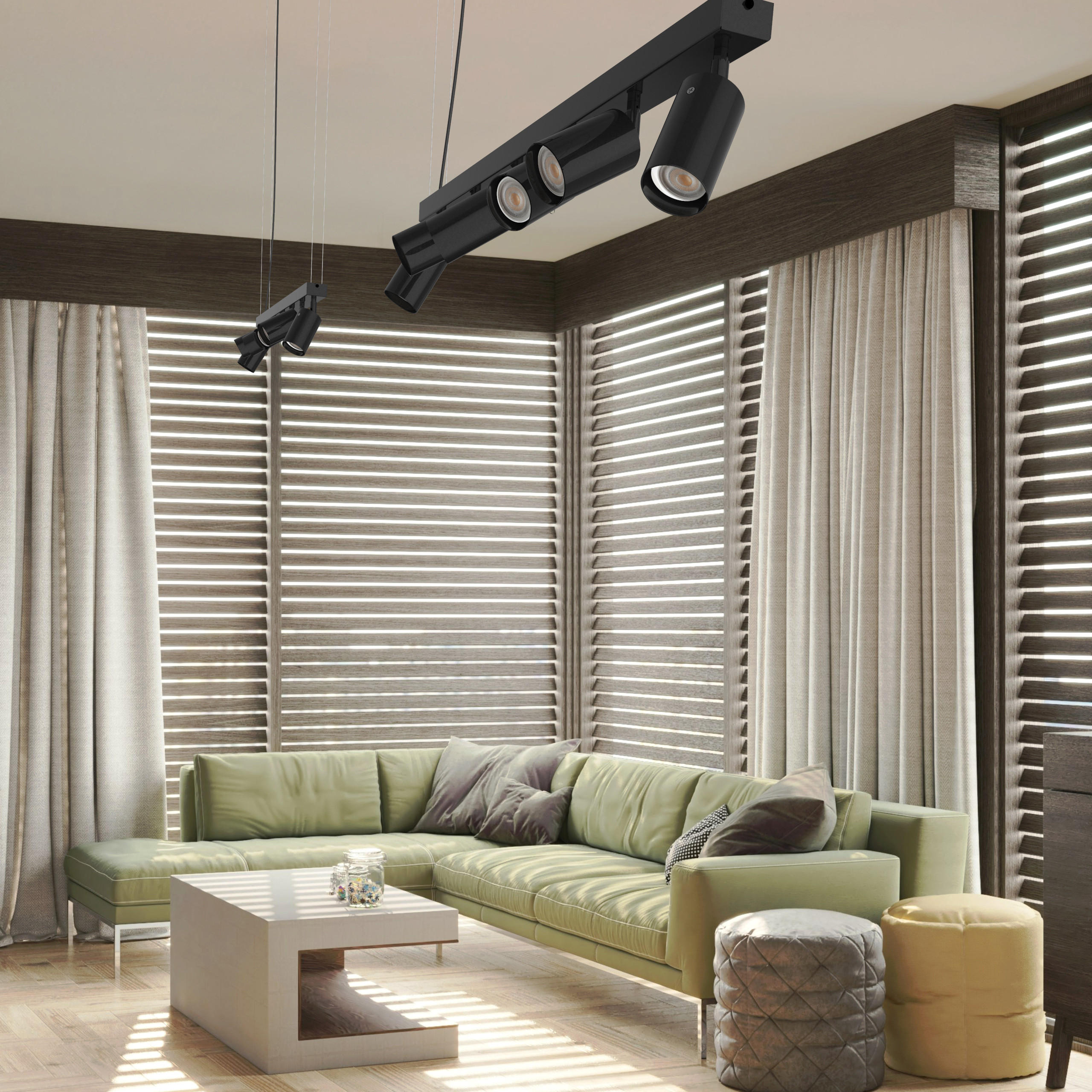 STRAHLER - Schwarz, Metall (10/90/21cm) - Lumicom