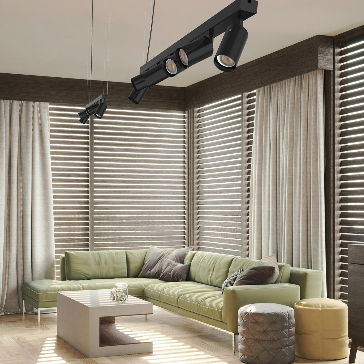 STRAHLER - Schwarz, Metall (10/90/21cm) - Lumicom