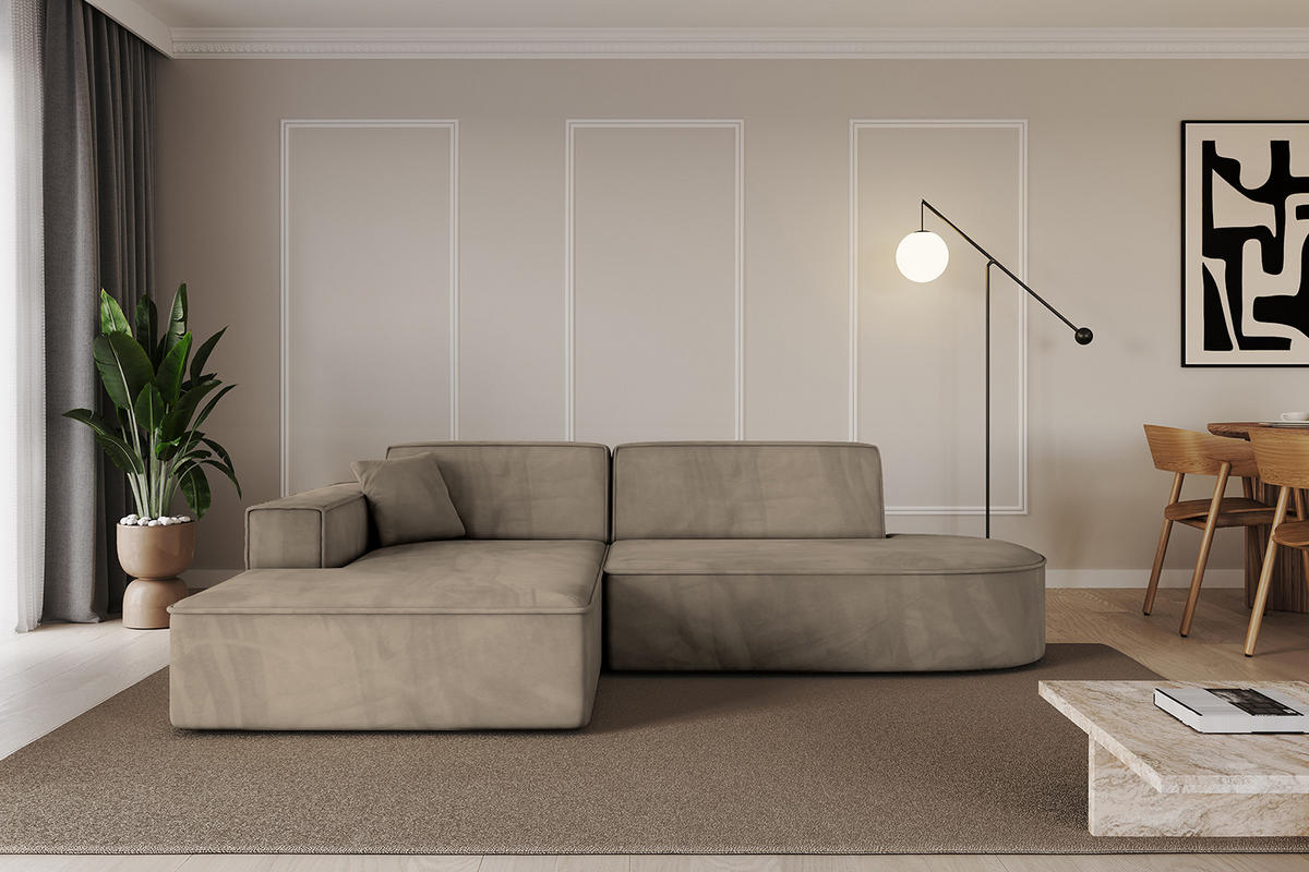 ECKSOFA Ottomane Links IREA-L1-v4 - 234x171x79 cm Braun - Braun, Holzwerkstoff/Textil (234/171cm) - ALTDECOR
