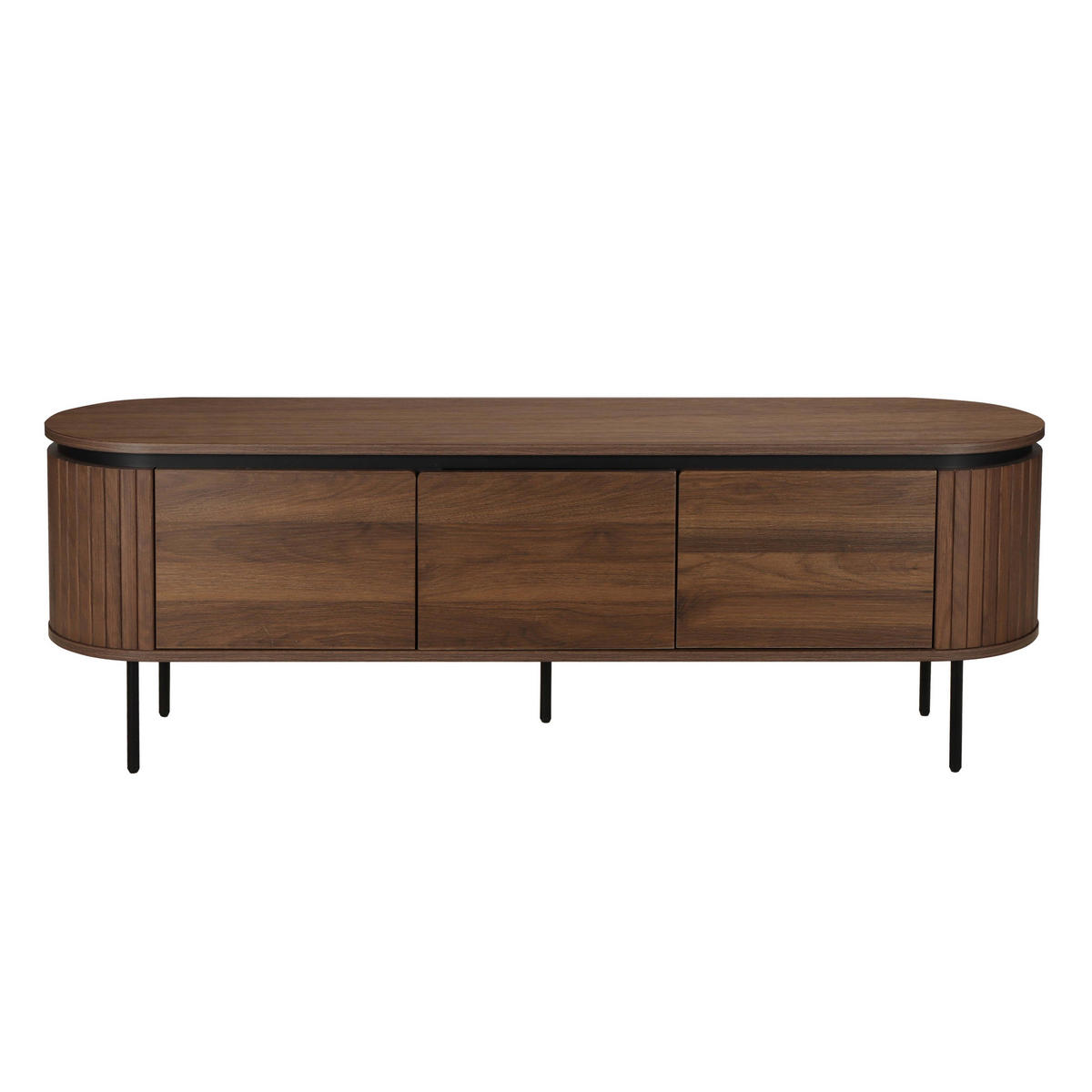 TV-SCHRANK, dunkles Holzeffekt - Braun, Holz (40/55/160cm) - Oviala