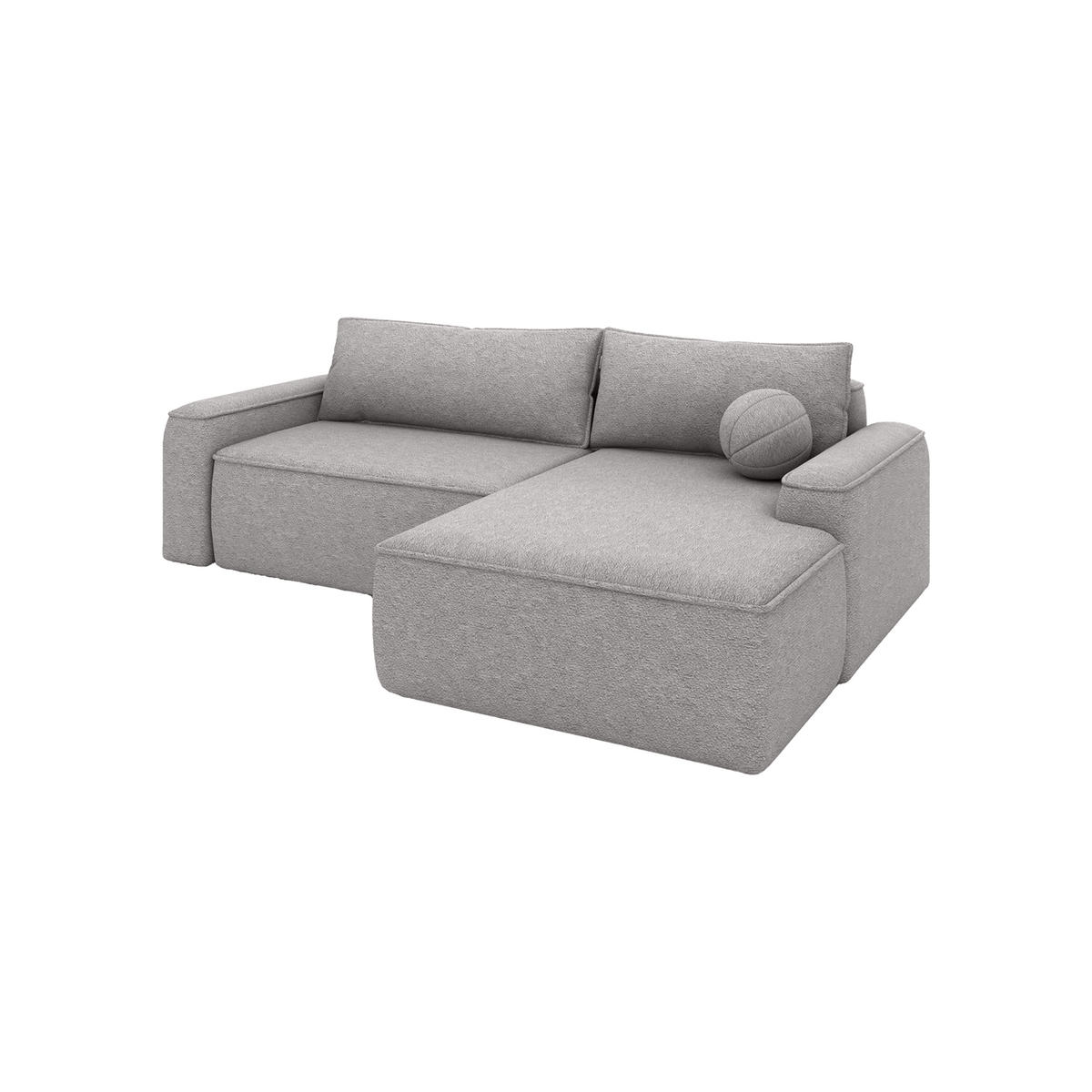 ECKSOFA OTATTI mit Schlaffunktion, Hellgrau - Hellgrau, Textil (245/160cm) - Fedve