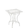 GARTENTISCH eckig 60/60/72 cm Metall Antik Weiß - Perlmutt, Metall (60/60/72cm) - CLP