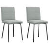 ESSZIMMERSTÜHLE 2 Stk. Hellgrau Samt 45*54*83cm - Hellgrau, Metall (45/83/54cm) - ZMH