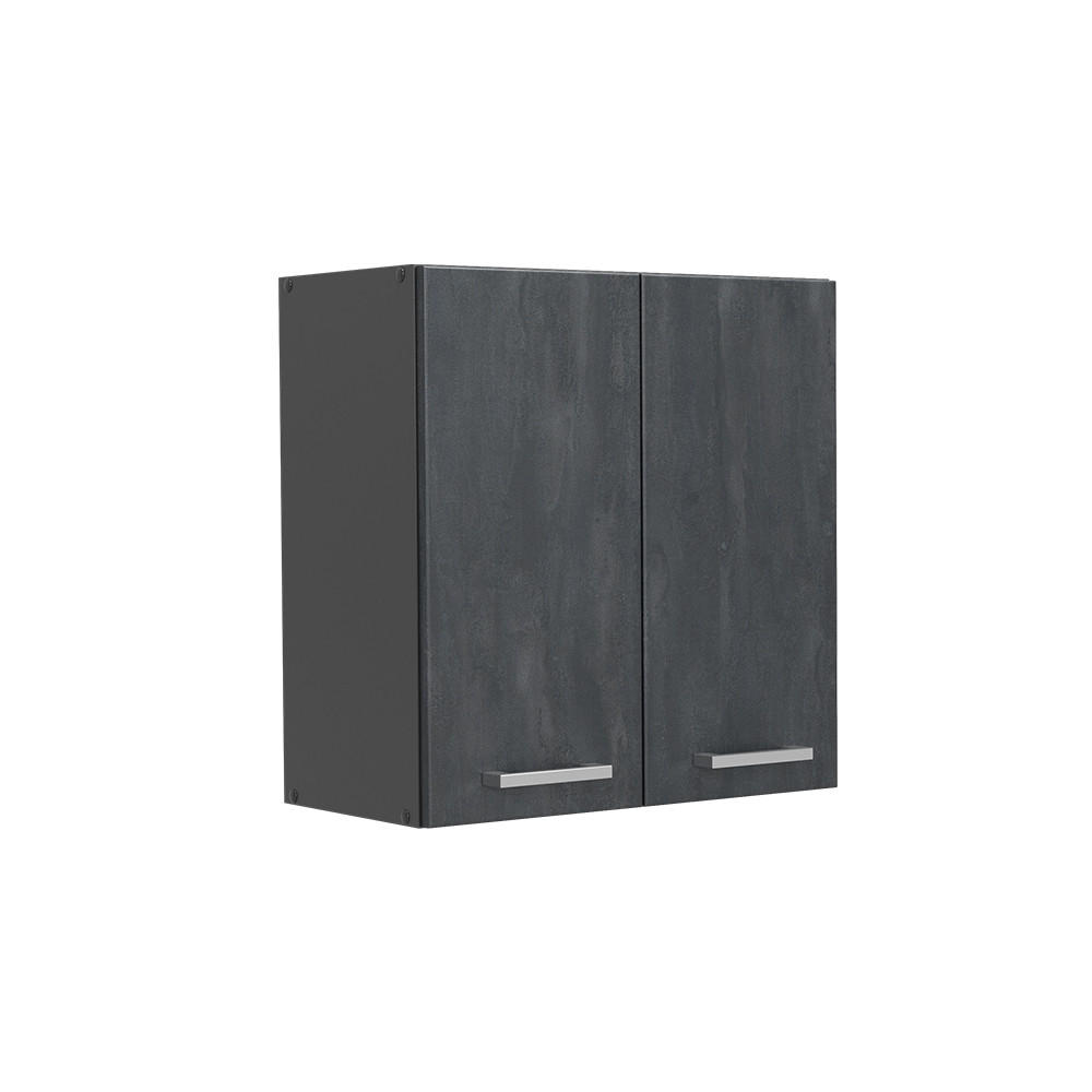 HÄNGESCHRANK R-Line Schwarz Beton 60 cm - Anthrazit/Schwarz, Holzwerkstoff (60/60/31cm) - Vicco