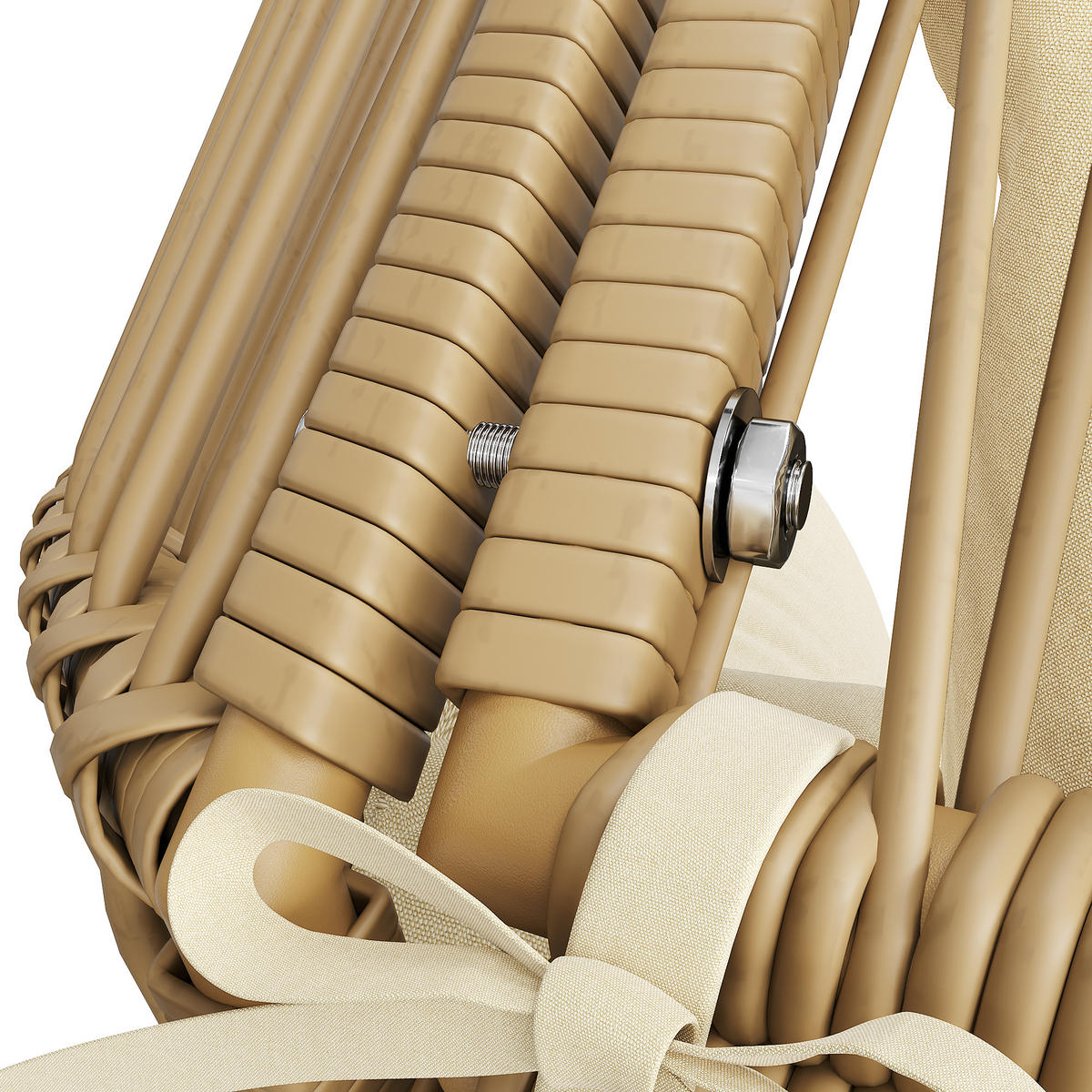 HÄNGESESSEL 2 Personen Holzfarbe Für Garten Balkon Terrasse - Naturfarben, Metall (85/143/145cm) - FLIEKS