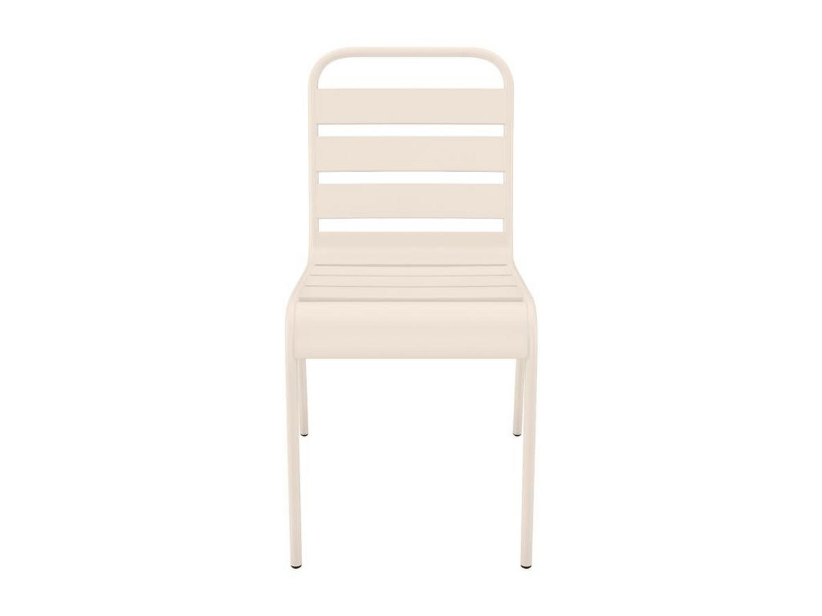 GARTENSTUHL stapelbar 2er-Set - Metall - Beige - MIRMANDE von MYLIA - Beige, Metall (59/79/47.5cm) - Vente-Unique