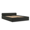 POLSTERBETT Solvo mit Stauraum 200/200 cm Schwarz im Blur Stoff - Schwarz/Naturfarben, Holz/Holzwerkstoff (200/200cm) - AltaBeds