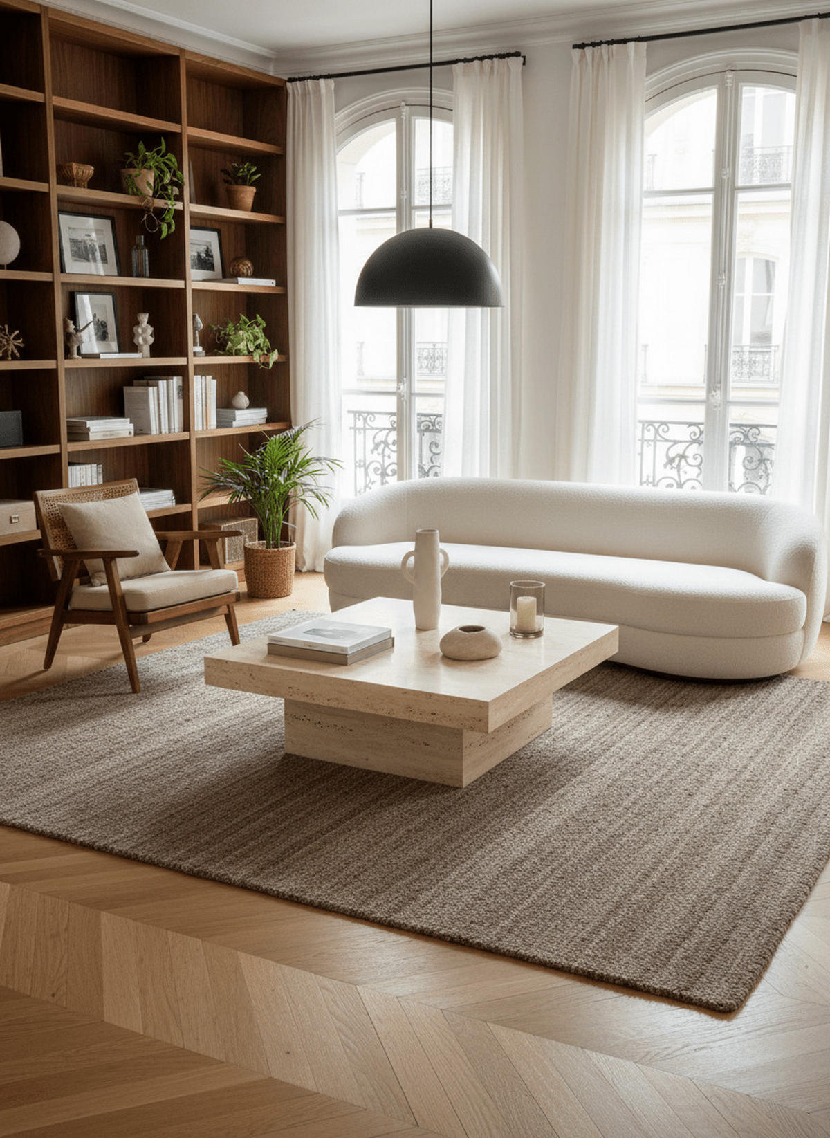 SCHLINGENTEPPICH im natürlichen Stil bruin - Braun, Textil (200/290cm) - AFK Living