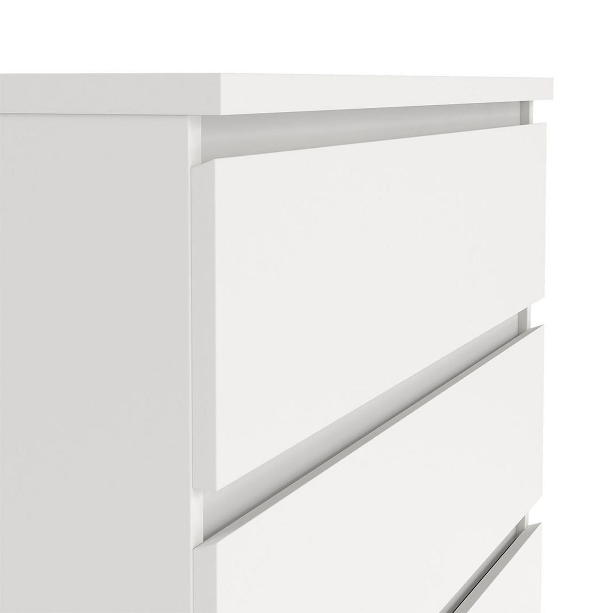 KOMMODE, Naia, Weiß, Holzwerkstoff, 77 x 50 x 112 cm - Weiß, Holzwerkstoff (77/112/50cm) - ebuy24