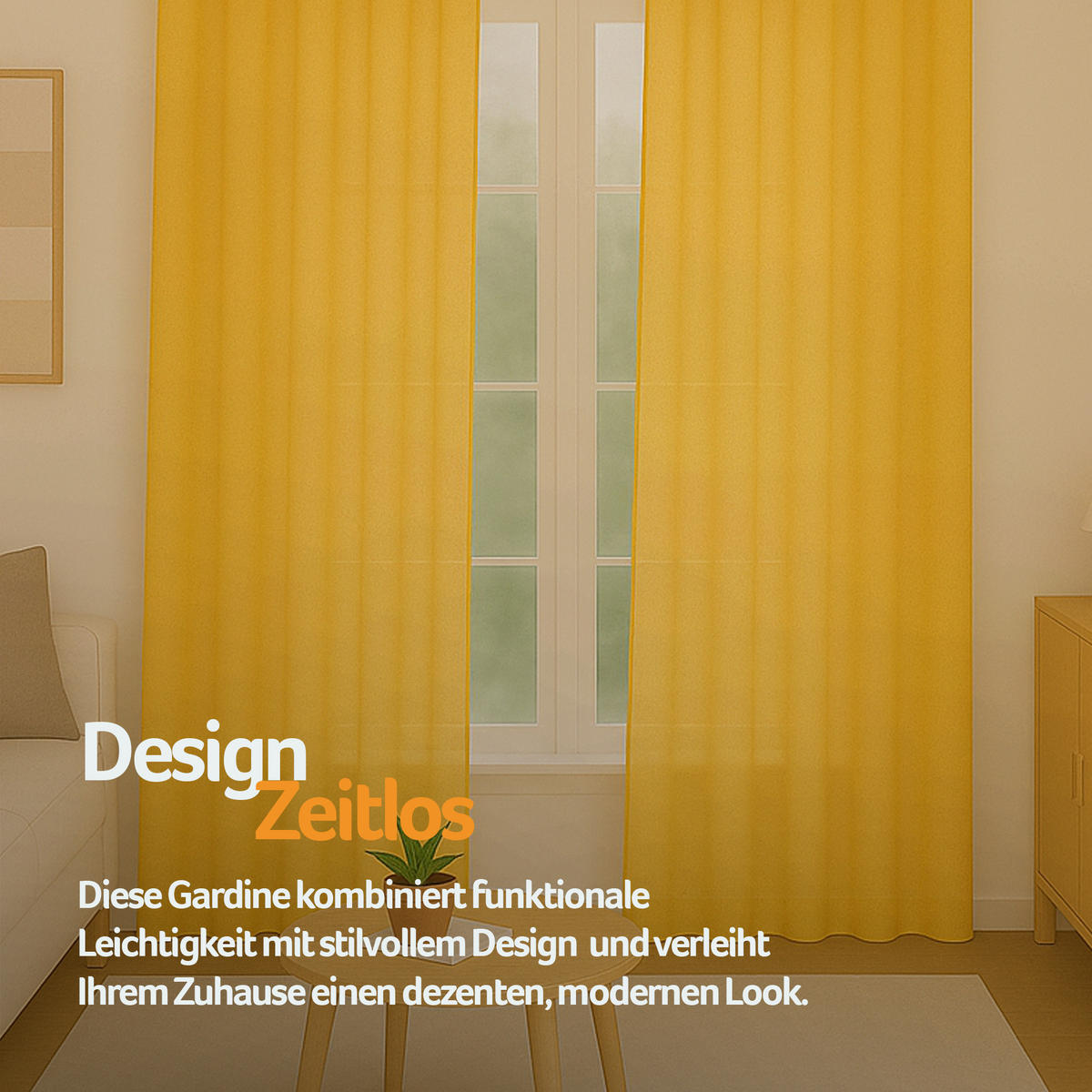 SCHLAUFENSCHAL blickdicht 140x245 cm Gelb 2er-Pack - Hellgelb, Textil (140/245cm)