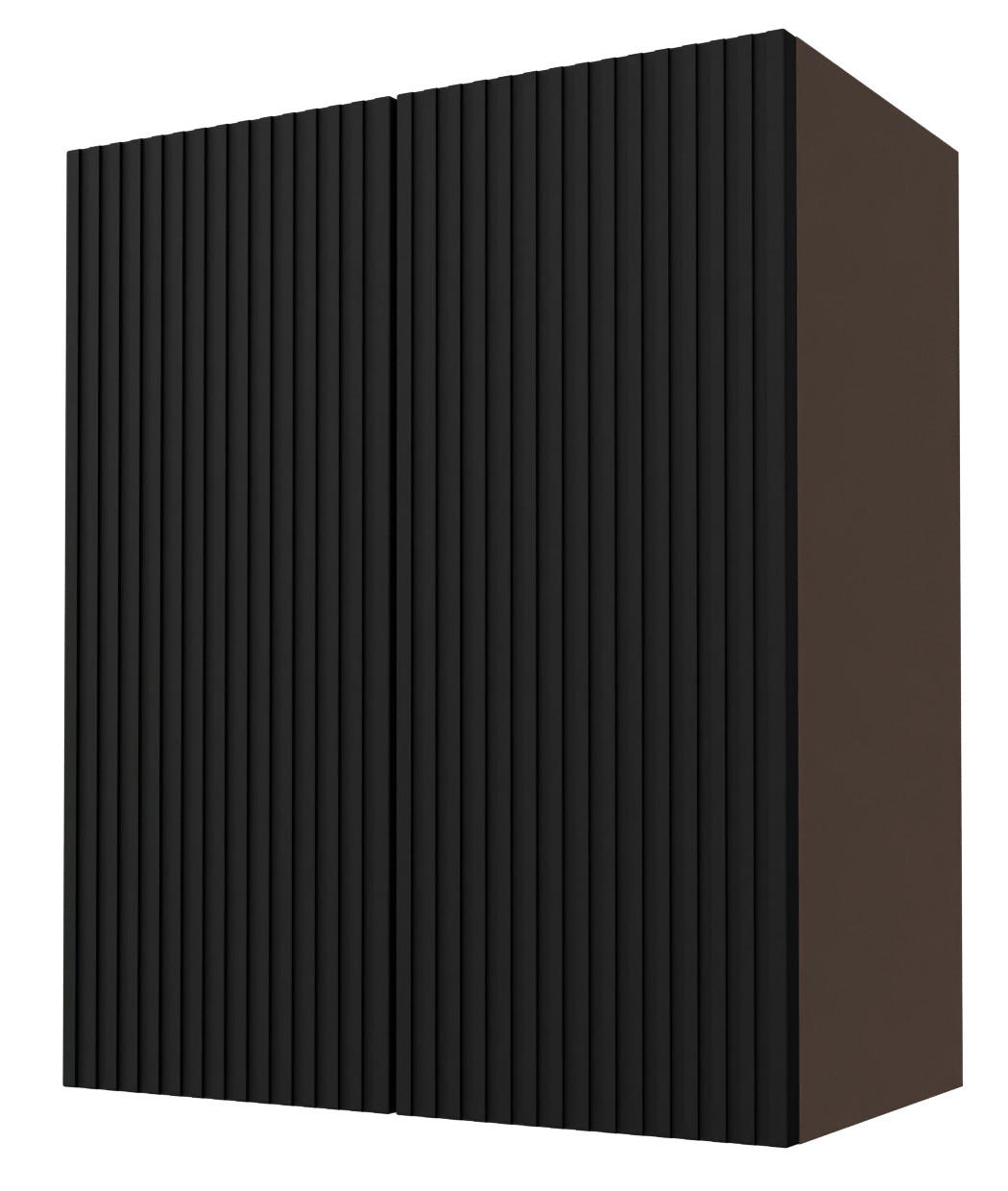 Feldmann-Wohnen Küchenhängeschrank Schwarz, Dunkelgrau 60x72x32.5 cm