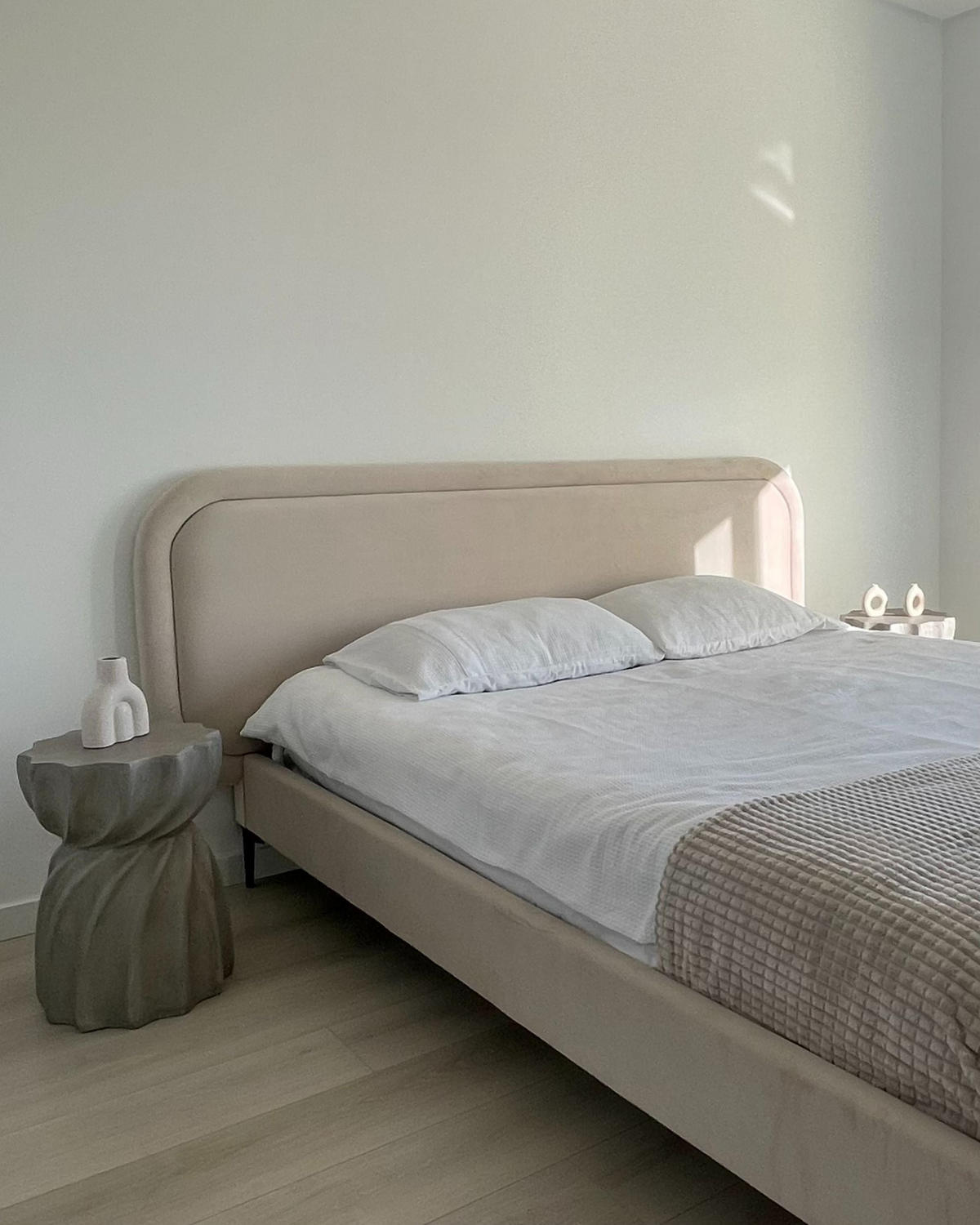 POLSTERBETT mit Lattenrost 140x200 cm Beige Suzette - Taupe, Textil (140/200cm) - Beliani