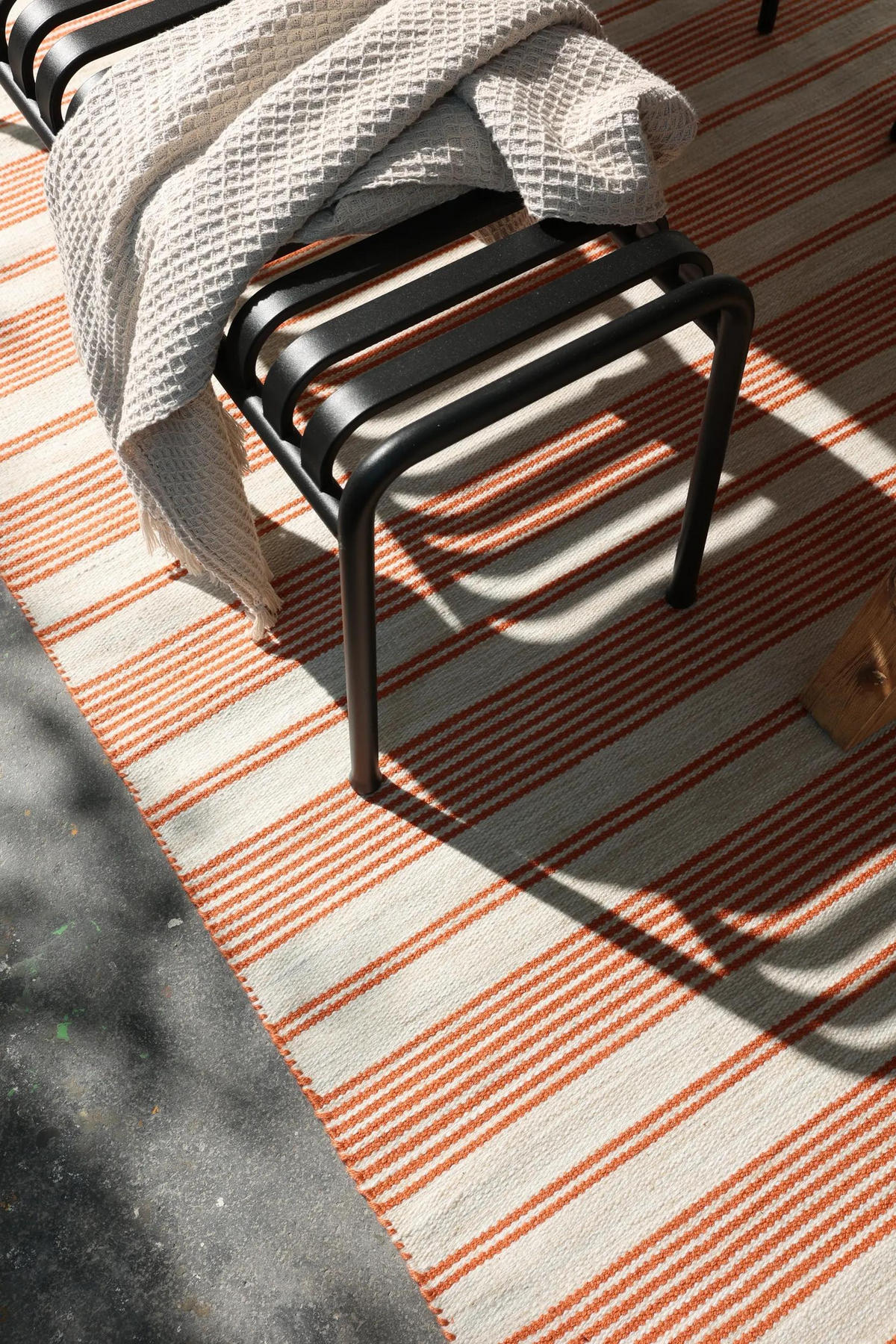 OUTDOORTEPPICH Rida Beige/Orange 120/170 cm - Beige/Orange, Kunststoff/Textil (120/170cm) - benuta