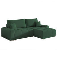 ECKSOFA TARA mit Schlaffunktion und Bettkasten Grün - Grün, Holzwerkstoff/Kunststoff (250/90cm) - Idohome