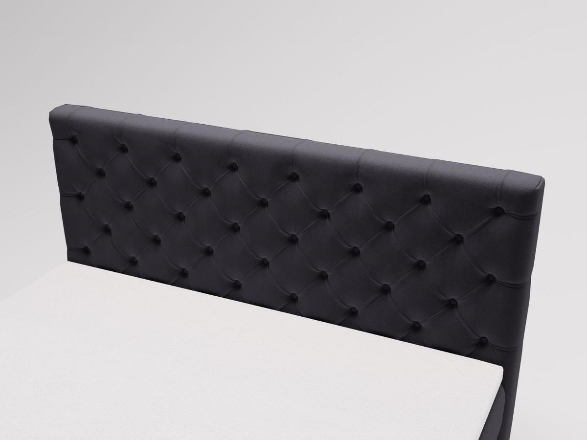 BOXBETT Montego 160x200 Dunkelgrau - Dunkelgrau, Holz/Textil (160/200cm) - Graingold