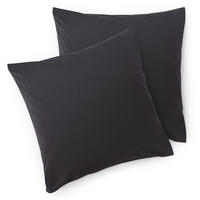 KISSENBEZUG Agneta 50/50 cm, 2er-Set, 100% Baumwolle, Anthrazit - Anthrazit, Textil (50/50cm) - Blumtal