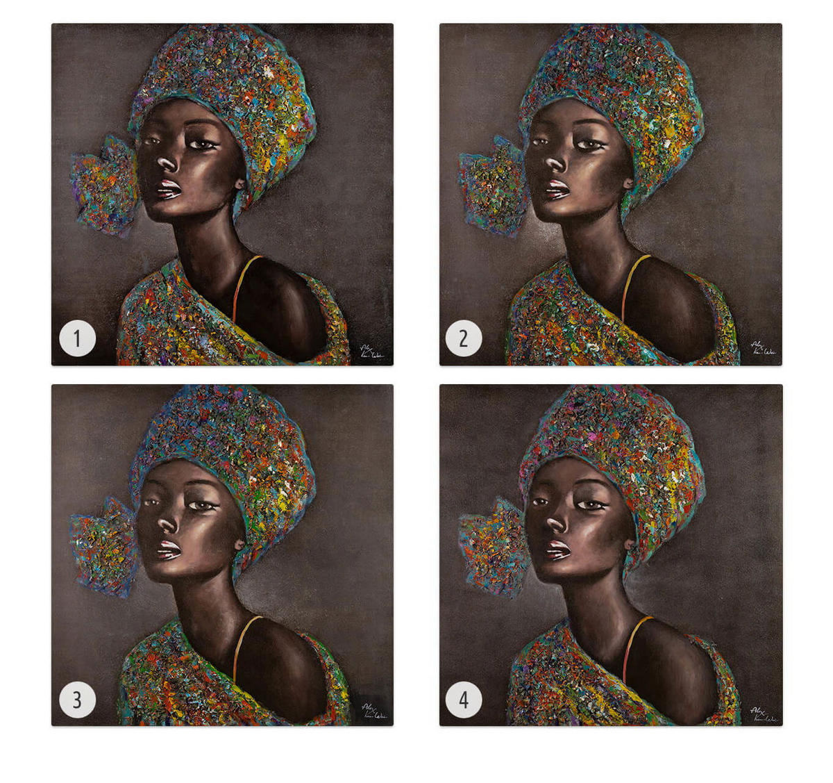 ACRYLBILD HANDGEMALT 80/80 cm - Braun, Holz/Textil (80/80cm) - KUNSTLOFT