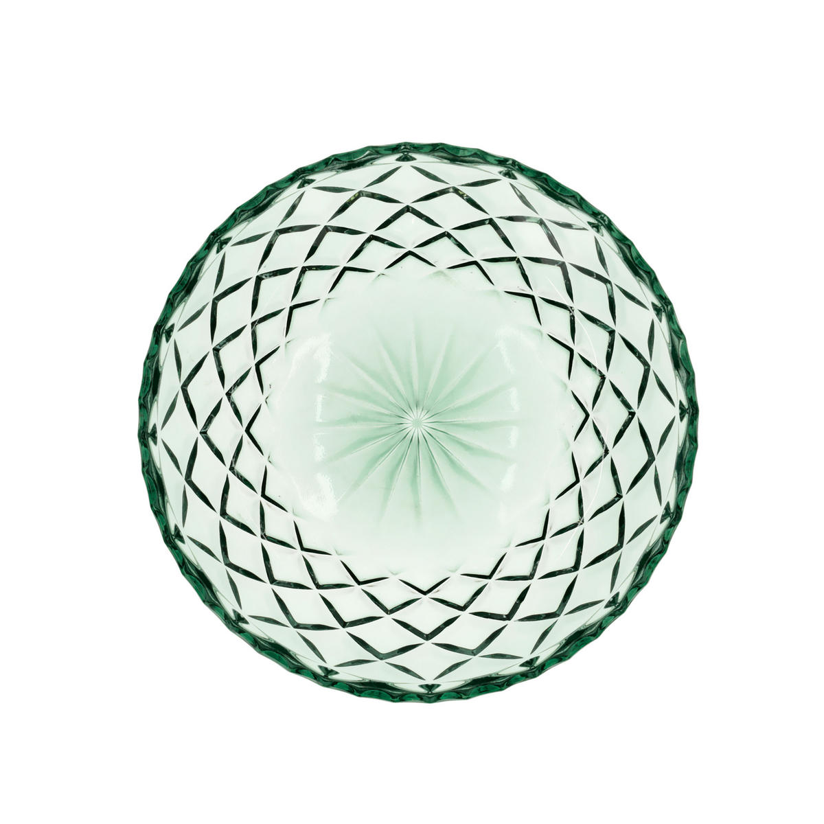 GLASTELLER Sorrento 4er Set, Glas, Grün, 16 cm - Grün, Glas (13.3/16.2/16.5cm) - Lyngby Glas