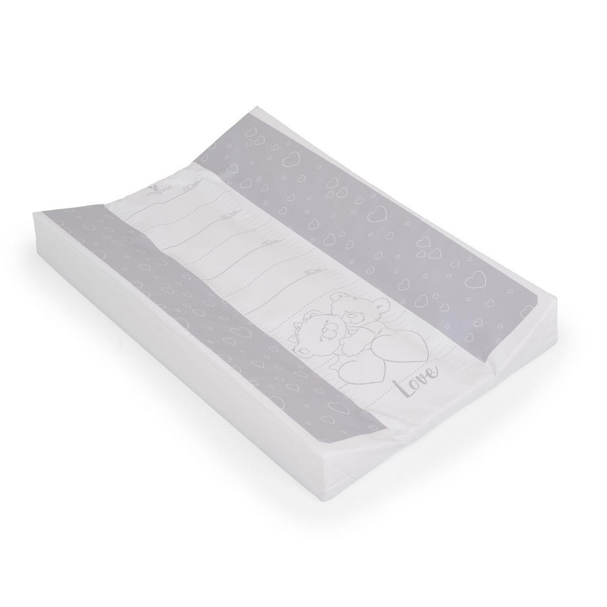 WICKELAUFLAGE Bären 67 x 44 cm grau seitliche Erhöhung, abwaschbar, weiche Polsterung, ab Geburt - Grau, Kunststoff (44/67cm) - Cangaroo