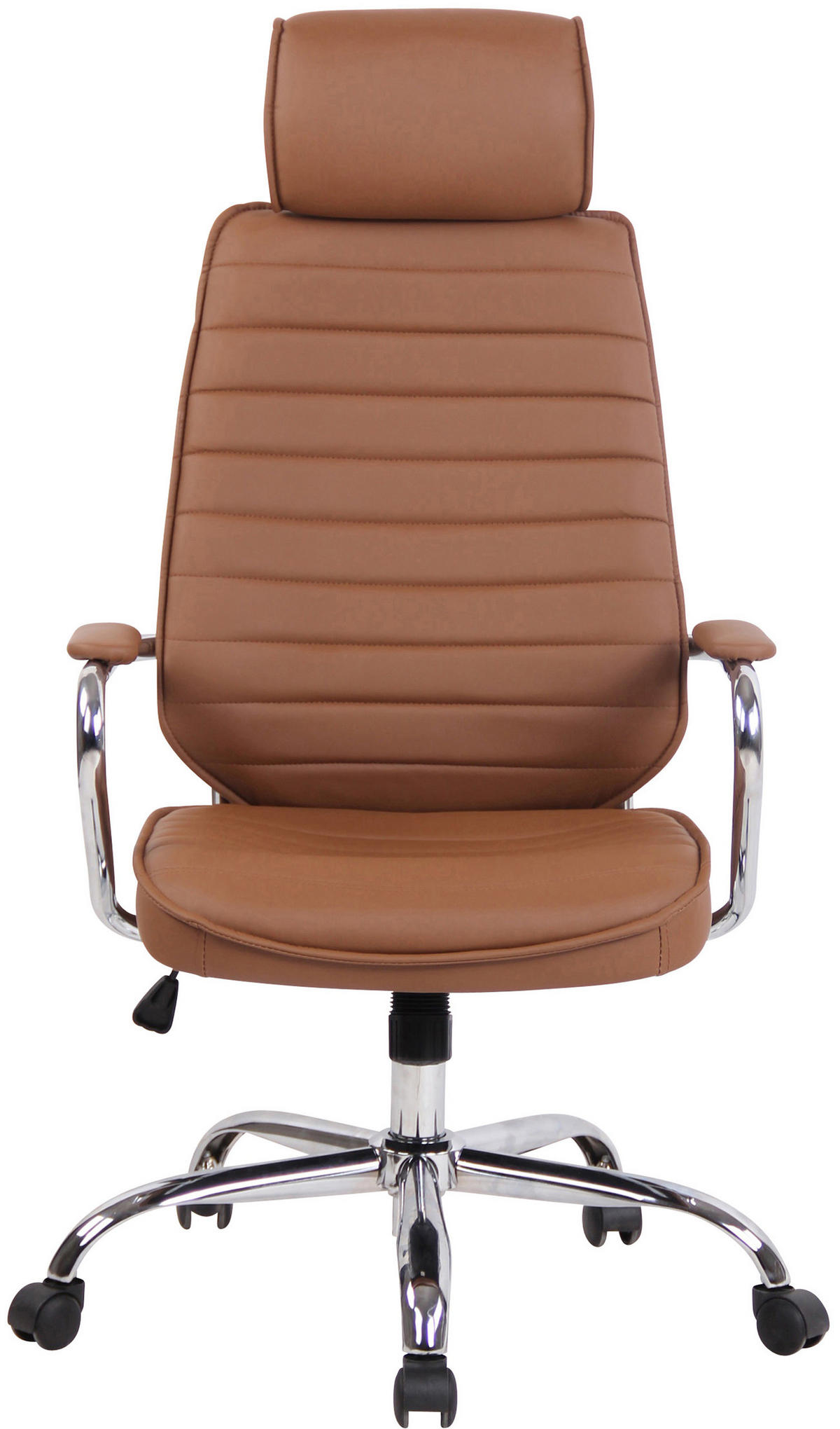 BÜROSTUHL Rako, Hellbraun - Hellbraun, Textil/Metall (60/128/67cm) - TPFLiving