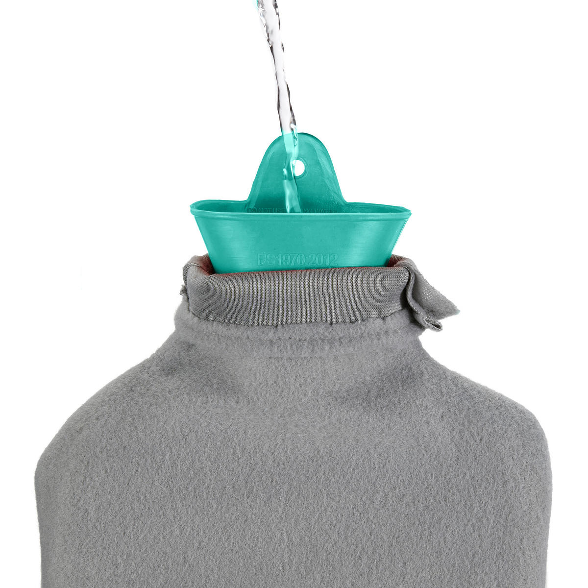 WÄRMFLASCHE - Türkis, Kunststoff/Textil (19.5/36/5cm) - Relaxdays