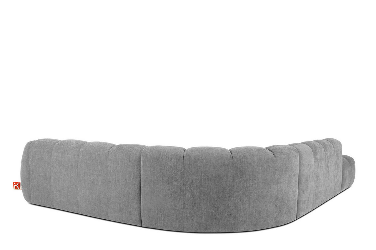 ECKSOFA LINKS FLAVA, hell Aschgrau - Hellgrau, Holz/Holzwerkstoff (310/354cm) - KONSIMO®