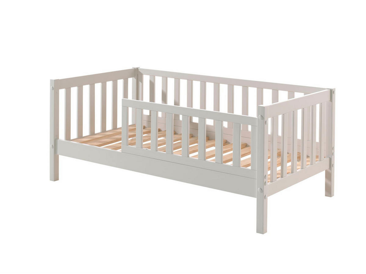 JUNIORBETT Karie 148x60x76 aus Massivholz in Weiß - Weiß, Holz (70/140cm) - 58aufmkessel