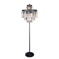 STEHLAMPE Glas Metall Grau Fulgurant - Grau, Metall (55/52/170cm) - Signature