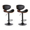 BARHOCKER 2er-Set höhenverstellbar - Kunstleder und Metall - Nussbaumfarben & Schwarz - MONTENEGRO - Dunkelbraun/Schwarz, Leder (46/111/49.5cm) - Vente-Unique