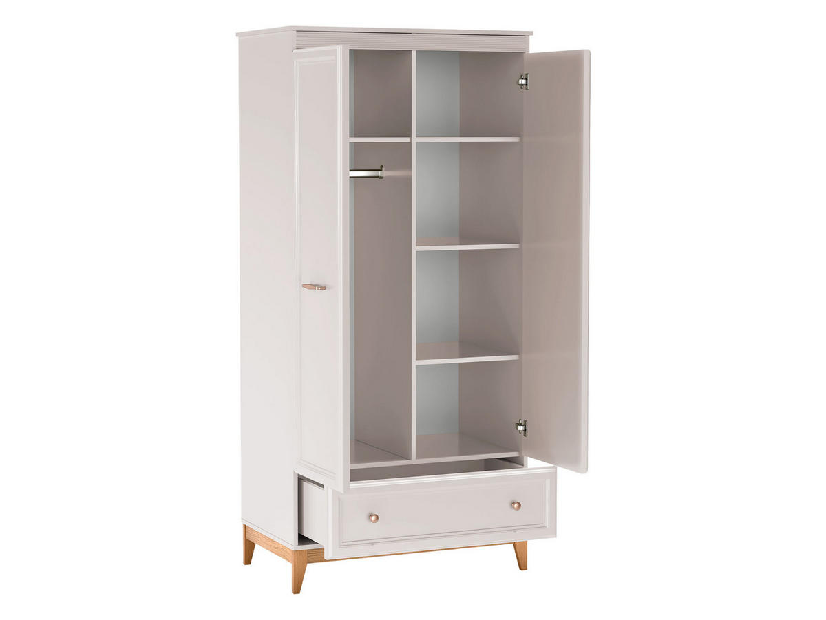 DREHTÜRENSCHRANK Windsor W-10 - Kaschmir/Eichefarben, Holz/Holzwerkstoff (92/193/55cm) - MIRJAN24